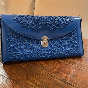 Blue embossed bag bought in Italy
